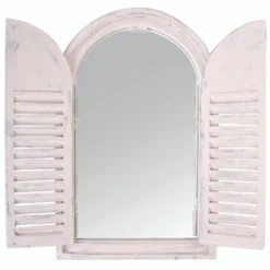 Garden Wall Mirror With Shutters