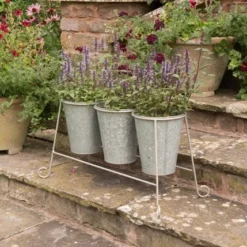 Three Galvanised Pots And Stand 8 Three Galvanised Pots And Stand -Plant Verdant Sales pr2000027863 card4 lg
