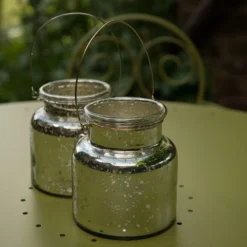 Mercury Glass Jar Lantern 11 Mercury Glass Jar Lantern -Plant Verdant Sales pr2000027869 card3 lg