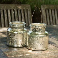 Mercury Glass Jar Lantern 17 Mercury Glass Jar Lantern -Plant Verdant Sales pr2000027869 card9 lg