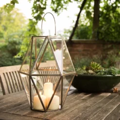 Large Faceted Ships Lantern