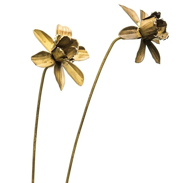 Daffodil Flower Stake - Antique Brass 6 Daffodil Flower Stake - Antique Brass - Image 6