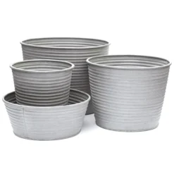 Ribbed Zinc Planter 14 Ribbed Zinc Planter -Plant Verdant Sales pr2000028781 card5 lg