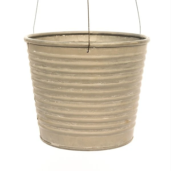 Hanging Aged Ribbed Planter 7 Hanging Aged Ribbed Planter - Image 7