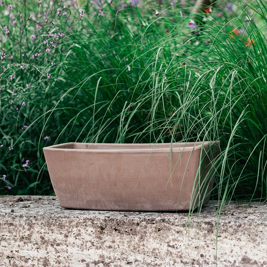 Italian Terracotta Trough - Grey 1 Italian Terracotta Trough - Grey