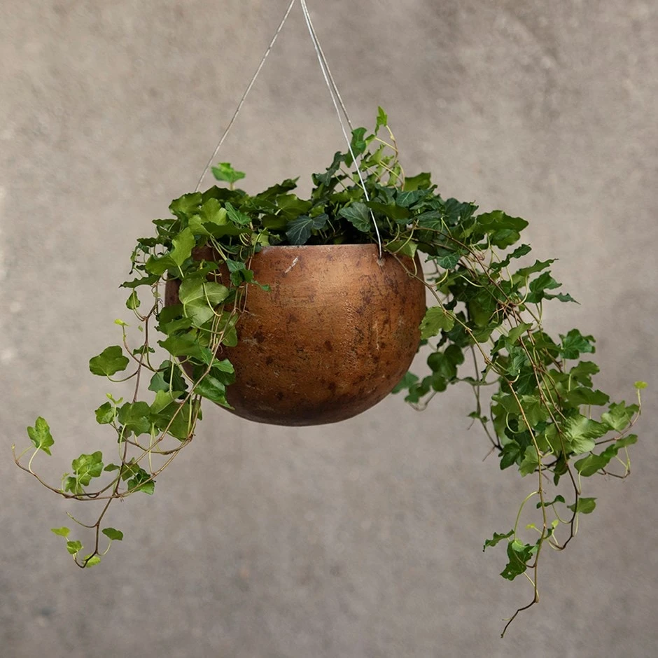 Hanging Gourd Bowl - Dark Rust 1 Hanging Gourd Bowl - Dark Rust