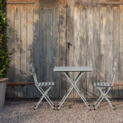 Rome Folding Bistro Set - Cloud Grey 13 Rome Folding Bistro Set - Cloud Grey -Plant Verdant Sales pr2000035668 card6 lg