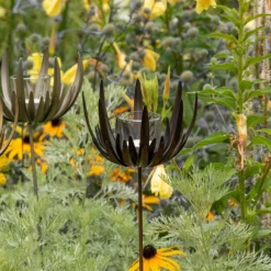 Flower Stake Tealight Holder - Antique Bronze