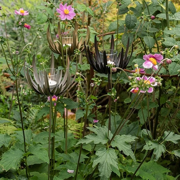 Flower Stake Tealight Holder - Antique Bronze 6 Flower Stake Tealight Holder - Antique Bronze - Image 6