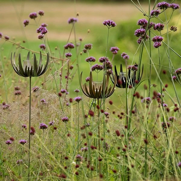 Flower Stake Tealight Holder - Antique Bronze 7 Flower Stake Tealight Holder - Antique Bronze - Image 7