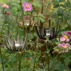 Flower Stake Tealight Holder - Antique Brass 13 Flower Stake Tealight Holder - Antique Brass -Plant Verdant Sales pr2000040770 card7 lg