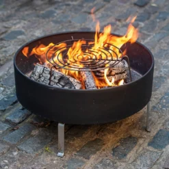 Fire Pit With Free Standing Cooking Grill - Stainless Steel Base 11 Fire Pit With Free Standing Cooking Grill - Stainless Steel Base -Plant Verdant Sales pr2000041712 card4 lg