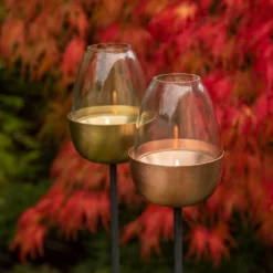 Tulip Stake Tealight Holder (adjustable Height) - Brushed Copper -Plant Verdant Sales pr2000041728 card5 lg