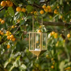 Hanging Tealight Lantern - Brass -Plant Verdant Sales pr2000041742 card4 lg
