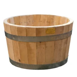 Hardwood Barrel Planter