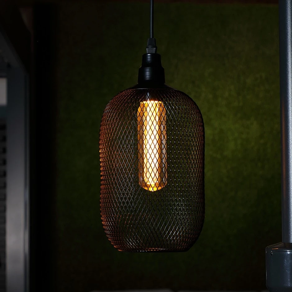 Black Mesh Pendant Light 1 Black Mesh Pendant Light