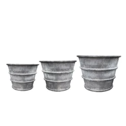 Greystoke Ribbed Planter - Aged Zinc 13 Greystoke Ribbed Planter - Aged Zinc -Plant Verdant Sales pr2000046295 card4 lg