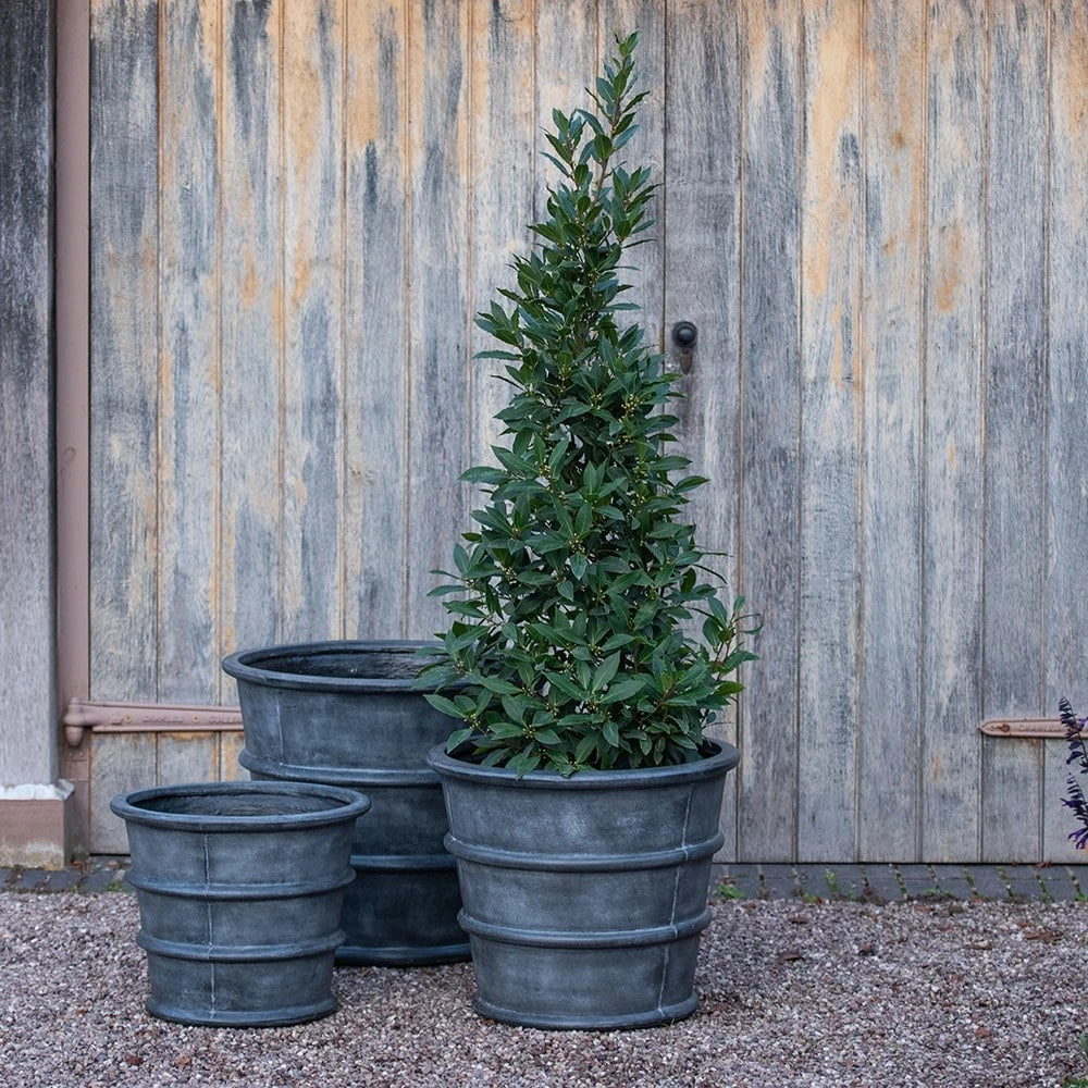 Greystoke Ribbed Planter - Aged Zinc 6 Greystoke Ribbed Planter - Aged Zinc - Image 6