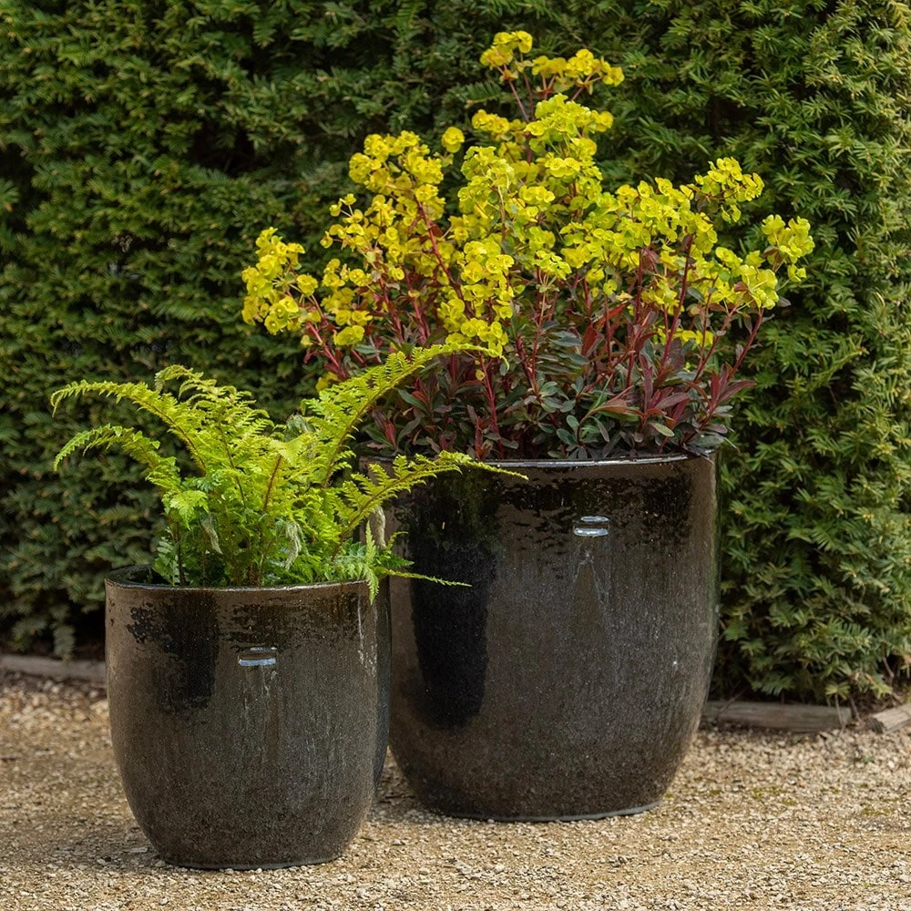 Glazed Ceramic Pot - Misty Black 2 Glazed Ceramic Pot - Misty Black - Image 2