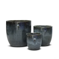 Glazed Ceramic Pot - Misty Black 11 Glazed Ceramic Pot - Misty Black -Plant Verdant Sales pr2000046301 card6 lg