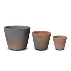 Tapered Terracotta Pot - Sandblasted -Plant Verdant Sales pr2000046314 card7 lg