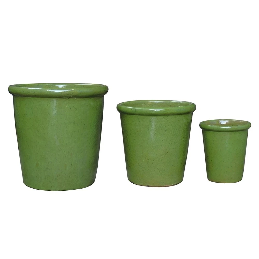 Glazed Ceramic Pot - Green 3 Glazed Ceramic Pot - Green - Image 3