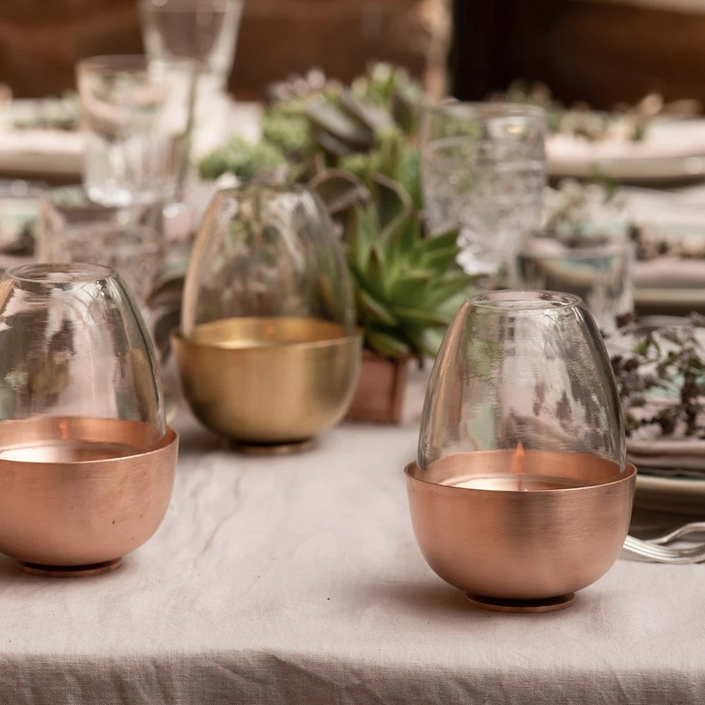 Tulip Tealight Holder - Copper 6 Tulip Tealight Holder - Copper - Image 6