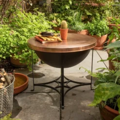 Fire Pit/table With Copper Top - Low 19 Fire Pit/table With Copper Top - Low -Plant Verdant Sales pr2000046896 card10 lg