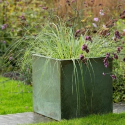 Square Terrace Planter - Verdigris