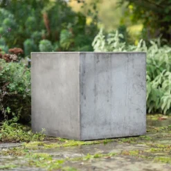 Square Terrace Planter - Weathered Cement 14 Square Terrace Planter - Weathered Cement -Plant Verdant Sales pr2000048722 card6 lg