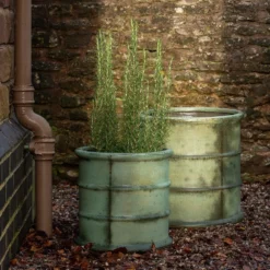 Greenwich Barrel Planter - Verdigris -Plant Verdant Sales pr2000048731 card8 lg