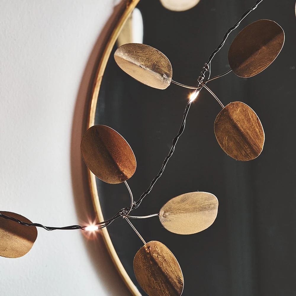 Gold Eucalyptus Indoor/outdoor Battery Lights 2 Gold Eucalyptus Indoor/outdoor Battery Lights - Image 2